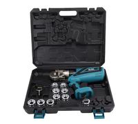 Sonew TONGFANG Kit d'outils de Sertissage Hydraulique électrique 60KN, Pince à Sertir Hydraulique Rechargeable avec 10 Matrices pour Câbles en Cuivre et Aluminium de 16 à 300 mm², Affichage