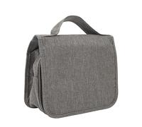 Sonew Trousse de Toilette de Voyage Pliable pour Homme avec Compartiment Visible en TPU et Crochet de Suspension - Gris (Gray)