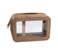 Sonew Trousse de Toilette Transparente, Trousse de Toilette PVC Étanche pour Femmes Trousse de Toilette Voyage Imperméable, Set de Voyage dans Bagages à Main, Sac Cosmétiques, 9,25 * 6,3 * 3,54po