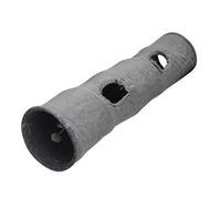 Sonew Tunnel pour chat, 129 x 29 cm, en daim, motif lapin, avec balle de jeu pour chat, rongeur, petit animal