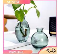 Sonew vase à bourgeons clairs Vase à bourgeons en verre Transparent petit Vase à fleurs multifonctionnel pour luminaire soliflore