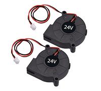 Sonew Ventilateur de Refroidissement 5015, Ventilateur sans Balais 50x50x15mm 12V 24V avec Connecteur à 2 Broches pour Pièces D'imprimante 3D (24V 2PCS)