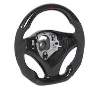 Sonew Volant en Fiber de Carbone en Daim avec Bande Rouge, pour Série 3 E90 E92 E93 M3 E82 E88 2006 - 2013, Transmission Manuelle