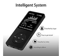 Sonew Wish Lecteur de Musique MP4 MP3 Le avec écran de 0,8 Pouces, Prise en Charge des Cartes et Son en Blanc (Black)