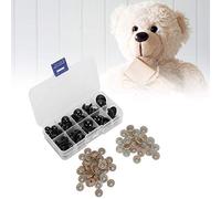 Sonew Yeux de Poupée 52 Pièces pour l'artisanat de Bricolage, Pièces de Jouets éducatifs pour Ours, Jouets en Peluche, Taille 12-20MM