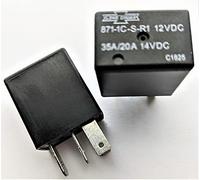 SONG CHUAN 871-1C-S-R1 Lot de 2 relais de puissance 12 V CC 5 broches 35/20 A