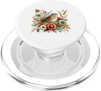 Song Sparrow Vintage Floral Automne Oiseau PopSockets PopGrip pour MagSafe
