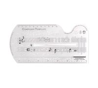 Song Writers Composing Template Stencil - Musical Staff Marking Guide Plate, Accurate Draft Layout Instrument Creative Score Planner | Clear Engraved Notation Drawing Device For Composition Songwritin