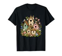 Songbird Cottage Maison à Oiseaux Fleurs du Jardin T-Shirt