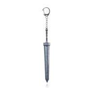 SONGCHANGJEWELRY Elden Porte-clés en forme d'épée droite - Figurines d'action de chevalier - Accessoires de collection - Fournitures de fête de bureau, décoration de clés, cadeaux, gris, taille L