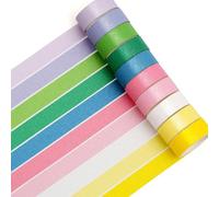 Songdao 10 rouleaux Briller Washi Tape Set Étincelant Ruban Adhésif Papier Décoratif Masking Tape pour Scrapbooking Artisanat de Bricolage (arc-en-ciel, 10)