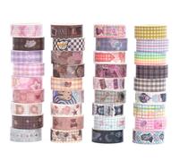 Songdao 36 rouleaux Mignon Washi Tape Set, Ruban Adhésif Décoratif Œuvre d’art inspirée Animaux Masking Tapes pour Arts, Bullet Journal, Scrapbooking, Bricolage, Emballage (style fille)
