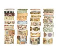 Songdao 36 rouleaux Washi Tape Set, Ruban Vintage Adhésif Décoratif Œuvre d’art inspirée Feuille d’or Masking Tapes pour Arts, Bullet Journal, Scrapbooking, Bricolage, Emballage (Madame de Pompadour)