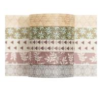 Songdao 5 rouleaux Fantaisie Washi Tape Set, Texture Arts Ruban Adhésif Décoratif Motifs de base Masking Tapes pour Arts, Bullet Journal, Scrapbooking, Bricolage, Emballage (4 géométrie neutre)