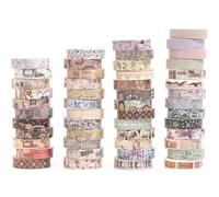 Songdao 50 rouleaux Millésime Washi Tape Set, Ruban Motif Antique Adhésif Décoratif Masking Tapes pour Arts, Bullet Journal, Scrapbooking, Bricolage, Emballage