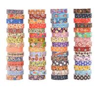 Songdao 60 rouleaux Valeur Washi Tape Set, Arts Ruban Adhésif Décoratif Modèle de base Masking Tapes pour Arts, Bullet Journal, Scrapbooking, Bricolage, Emballage (Autumn Kimono)
