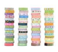 Songdao 60 rouleaux Valeur Washi Tape Set, Arts Ruban Adhésif Décoratif Modèle de base Masking Tapes pour Arts, Bullet Journal, Scrapbooking, Bricolage, Emballage (Kawaii)
