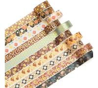 Songdao Sakura 10 rouleaux Washi Tape Set, Ruban Adhésif Décoratif Œuvre d’art inspirée Feuille d’or Masking Tapes pour Arts, Bullet Journal, Scrapbooking, Bricolage, Emballage (fleurs de cerisier)