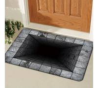 SONGDIQI Tapis Trompe l'oeil 3D Trou, Antidérapant Piège Visuel De Porte, Absorption Tapis Effet Optique Trou, pour Salle Bain Chambre(C5,80 * 120cm)