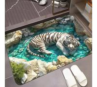 SONGDIQI Tapis Trompe l'oeil 3D Trou, Antidérapant Piège Visuel De Porte, Absorption Tapis Effet Optique Trou, pour Salle Bain Chambre(A9,80 * 120cm)