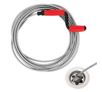 Songella Furet Deboucheur Canalisation Deboucheur WC Toilette Ø 6 mm x 5 m Déboucheur Evier de Cuisine avec Manivelle Spirale Furet Débouchage Canalisation (Rouge)