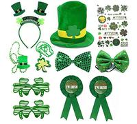 Songelt Accessoires de fête de la Patrick, ensemble de costume de festival irlandais pour homme et femme, accessoires de cosplay pour la maison, festival, fête à thème, accessoires de fête patrick