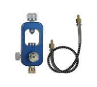 Songelt Adaptateur de recharge pour réservoirs de plongée Scubas avec jauge et tuyau en alliage d'aluminium Adaptateur de recharge de cylindre d'oxygène en alliage d'aluminium durable avec jauge et
