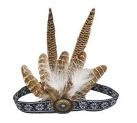 Songelt Bandeau à plumes ethniques carnavals célébration bandeau pour femme événement culturel et fête à thème FatTuesday Accessoires de costume de festival de musique