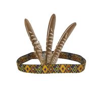 Songelt Bandeau à plumes ethniques carnavals célébration bandeau pour femme événement culturel et fête à thème FatTuesday Accessoires de costume de festival de musique