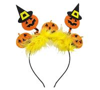 Songelt Bandeau adulte en forme d'aile, de crâne et de citrouille pour femme, spa, maquillage, Halloween, prise de photos, carnaval, fête, bandeau, ailes de chauve-souris
