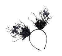 Songelt Bandeaux d'Halloween en corne pour femme - Accessoire de cheveux réaliste papillon floral pour fêtes costumées - Bandeaux d'Halloween pour femme