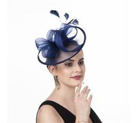 Songelt Bibi pour femme - Pince à cheveux - Chapeau - Nœuds à plumes - Accessoire de cheveux tendance pour fête de mariage, événement spécial - Bibi à plumes