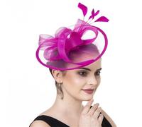 Songelt Bibi pour femme - Pince à cheveux - Chapeau - Nœuds à plumes - Accessoire de cheveux tendance pour fête de mariage, événement spécial - Bibi à plumes