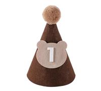 Songelt Bonnet d'anniversaire pour bébé - Taille réglable - Avec chiffres - Accessoire de photographie créative - Accessoire de fête d'anniversaire