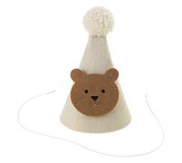 Songelt Bonnet pour bébé - Taille réglable - Avec joli ours - Accessoire de photographie - Chapeau d'anniversaire pour bébé