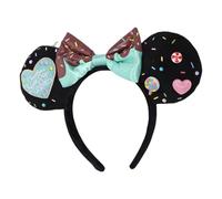 Songelt Cache-oreilles extensibles avec broderie détaillée pour fêtes à thème, accessoires de costume de famille, bandeaux à oreilles épaisses