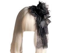 Songelt Chapeau bibi avec fleur pour adulte Anime Dentelle Fleur Pince à cheveux Cosplay Costume Chapeau Halloween Fête Décoration de cheveux Bibi épingle à cheveux