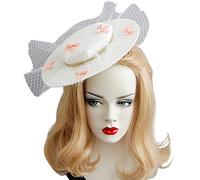Songelt Chapeau bibi en maille avec pince à cheveux pour bal masqué, réunion annuelle pour carnaval, cocktail, thé, Pa, bal masqué, rencontre annuelle, voile bibi en maille pour carnaval