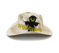 Songelt Chapeau de cowboy à bord incurvé pour femme et homme pour Halloween, fête de Noël, chapeau élégant en feutre coupe-vent pour adultes, chapeaux de cowboy de Noël pour femmes et hommes, chapeaux