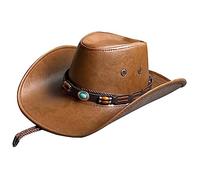 Songelt Chapeau de cowboy ethnique pour adulte avec ceinture vintage tendance pour carnaval, fête, costume d'Halloween pour femmes et hommes