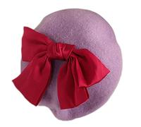 Songelt Chapeau de peintre octogonal rouge avec grand nœud tendance pour enfants, cadeaux pour Thanksgiving, Nouvel An, Saint-Valentin, chapeaux octogonaux pour femmes, hommes, filles