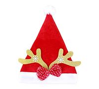 Songelt Chapeau de renne de Noël en forme de bois de cerf - Chapeau pliable - Personnalité - Velours doré - Pour enfants et adultes
