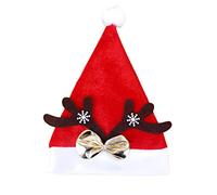 Songelt Chapeau de renne de Noël en forme de bois de cerf - Chapeau pliable - Personnalité - Velours doré - Pour enfants et adultes