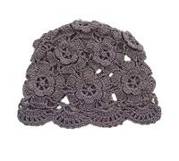 Songelt Chapeau décoratif fait à la main au crochet - Décorations de fond de fête pour adultes et enfants - Cadeau de Nouvel An - Chapeau à large bord