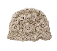 Songelt Chapeau décoratif fait à la main au crochet - Décorations de fond de fête pour adultes et enfants - Cadeau de Nouvel An - Chapeau à large bord