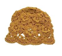 Songelt Chapeau décoratif fait à la main au crochet - Décorations de fond de fête pour adultes et enfants - Cadeau de Nouvel An - Chapeau à large bord