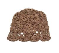 Songelt Chapeau décoratif fait à la main au crochet - Décorations de fond de fête pour adultes et enfants - Cadeau de Nouvel An - Chapeau à large bord