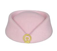 Songelt Chapeau d'hôtesse de chemin de fer pour femme Chapeau d'hôtesse de chemin de fer pour scène, costume professionnel uniforme étiquette personnel de train