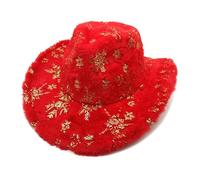 Songelt Chapeau haut de forme exotique en fourrure Homburg Chapeau Panama Porkpie Surprise Petit ami Père Oncle Chapeaux de Noël décontractés pour enfants