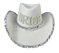 Songelt Chapeau scintillant pour femme - Costume de cosplay - Chapeau panama - Chapeau pour enterrement de vie de jeune fille - Accessoires de fête de mariage